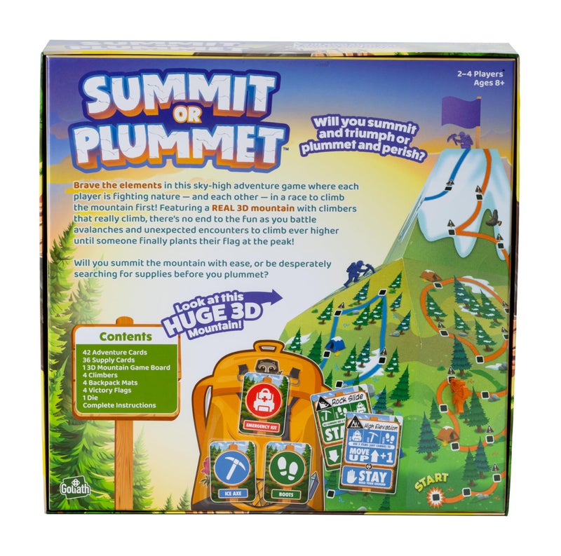 Goliath Summit or Plummet Game | Includes A Giant 13-Inch Tall 3D Mountain | 2-4 Players | Ages 8+ - Image 5