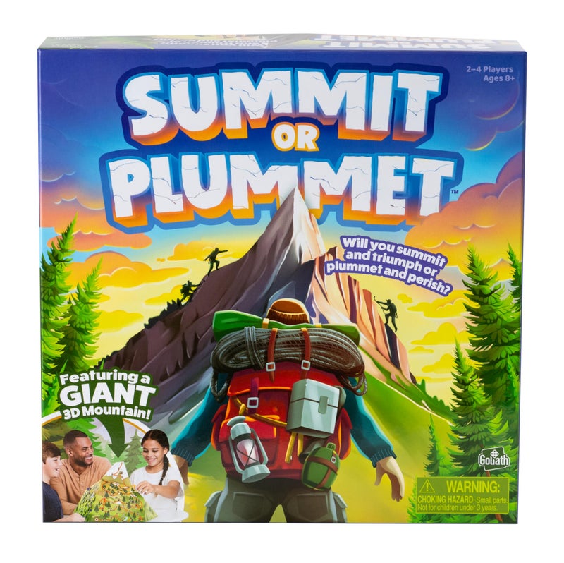 Goliath Summit or Plummet Game | Includes A Giant 13-Inch Tall 3D Mountain | 2-4 Players | Ages 8+ - Image 1