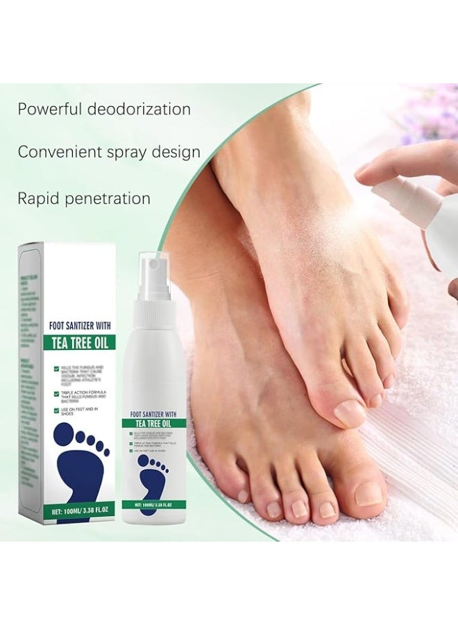 dssuoa 2Pcs Ximonth Foot Spray with Tea Tree Oil,Tea Tree Oil Feet Spray - Image 5
