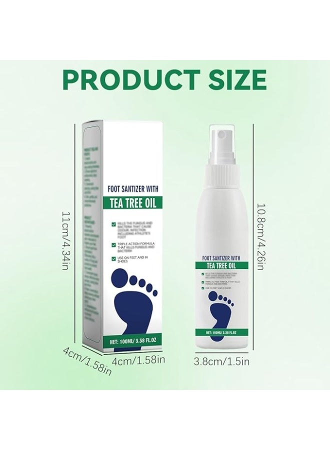 dssuoa 2Pcs Ximonth Foot Spray with Tea Tree Oil,Tea Tree Oil Feet Spray - Image 4