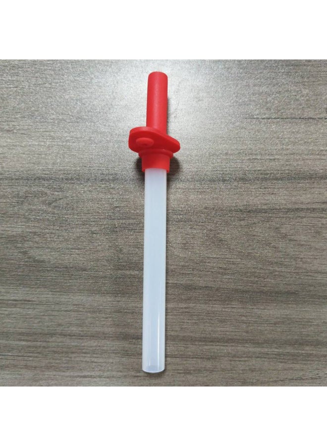 Cross Border Zak Cup Straw Replacement Piece 15 Oz Water Bottle Replacement Straw Silicone Bite Straw Replacement Tube-Color:Red (set Of Straw)  - Image 1