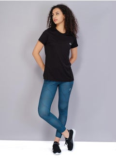 Solid Slim Fit Crew Neck T-Shirt with Techno Cool by Styli