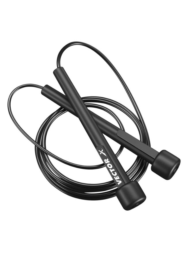 VECTOR X VXF-684-B-BLK Freestyle Skipping Rope (Black, Length: 274 cm) - Image 1