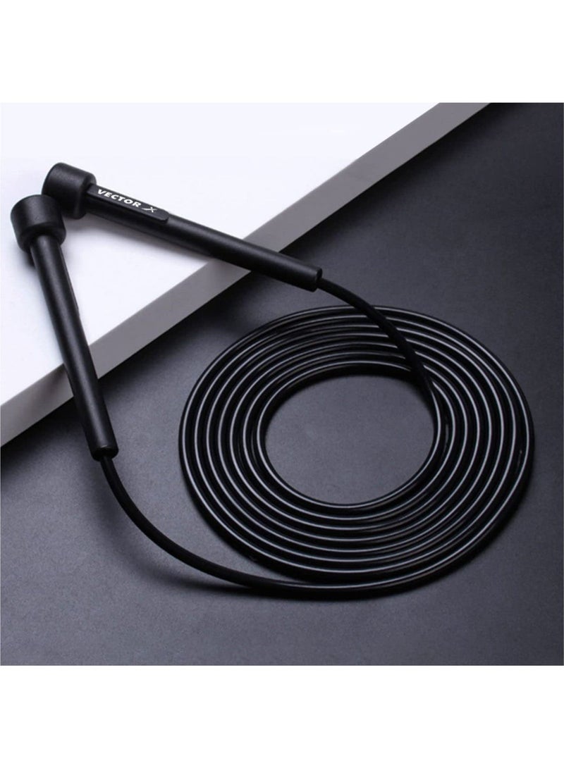 VECTOR X VXF-684-B-BLK Freestyle Skipping Rope (Black, Length: 274 cm) - Image 2