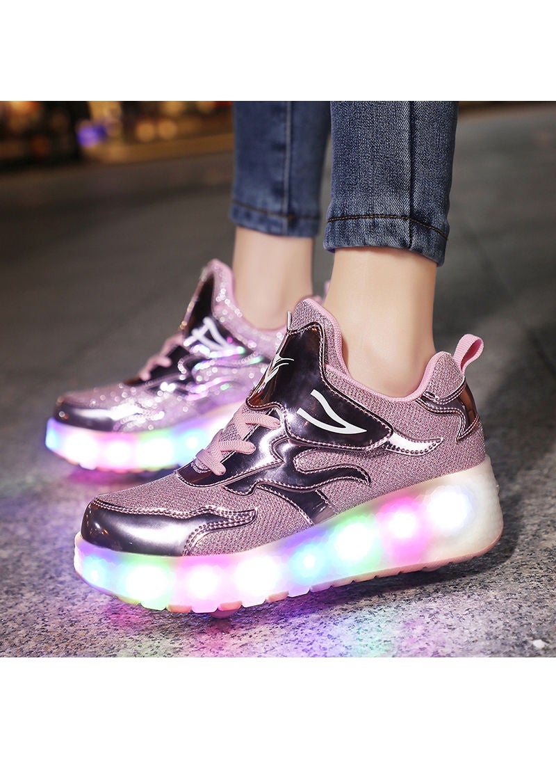 Sharpdo أحذية ذات عجلات مزدوجة لامعة على الموضة للأطفال - Image 5