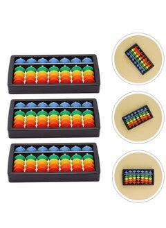 SYOSI Abacus 3pcs Chinese Abacus Rainbow Color Column Soroban Vintage Chinese Calculator Math Counting Tool Toy for Students Kid Adult Calculator Counting Tool for Kid Educational Brain Teaser Toys Gift  - Image 3