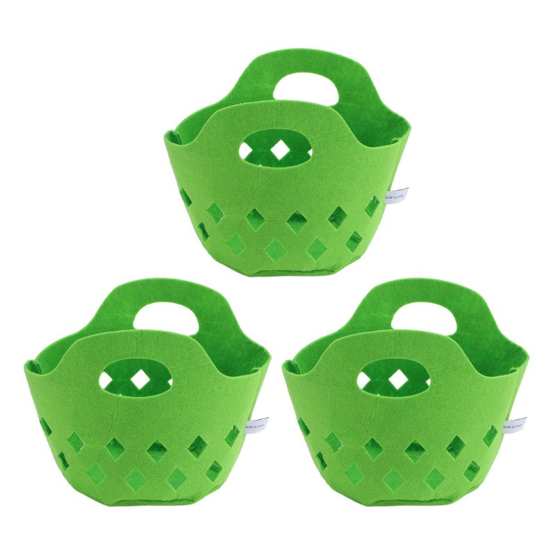 Toddler Fruit Basket Toy Premium Soft Felt Multifunctional Storage - Innovative Design Early Education Toy for Imaginative Play - Image 2