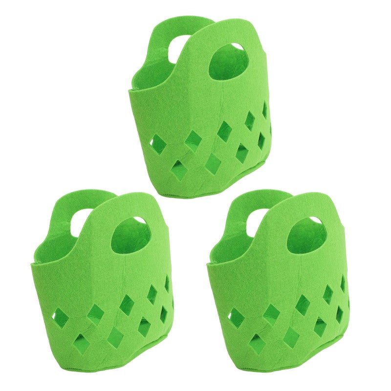 Toddler Fruit Basket Toy Premium Soft Felt Multifunctional Storage - Innovative Design Early Education Toy for Imaginative Play - Image 3