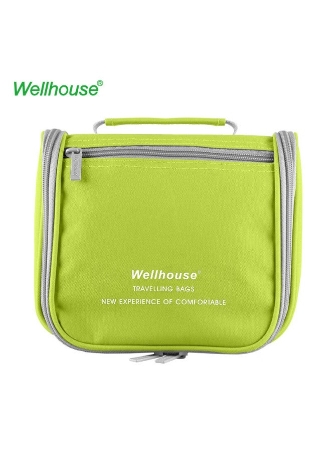 Wellhouse Wellhouse Toiletry Bag, Travel Makeup Organizer For Men And Women, Portable Cosmetic Bag For Business Trips, White-collar Professional Travel Accessory, Lime Green  - Image 1