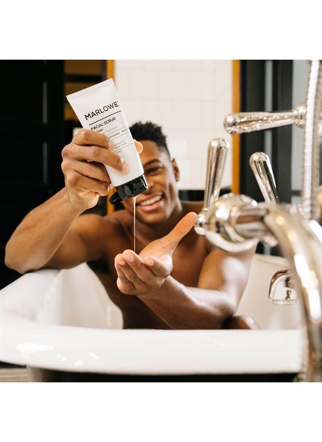 MARLOWE. M BLEND MARLOWE. No. 122 Men's Facial Scrub 6 oz | Light Daily Exfoliating Face Cleanser | Fresh Sandalwood Scent | Includes Natural Extracts 