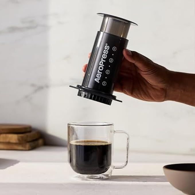 AeroPress Coffee And Espresso Maker  Patented 3In1 Brewing Technology Portable And Lightweight 10Oz Capacity Includes MicroFilters Scoop And Stirrer - Image 5