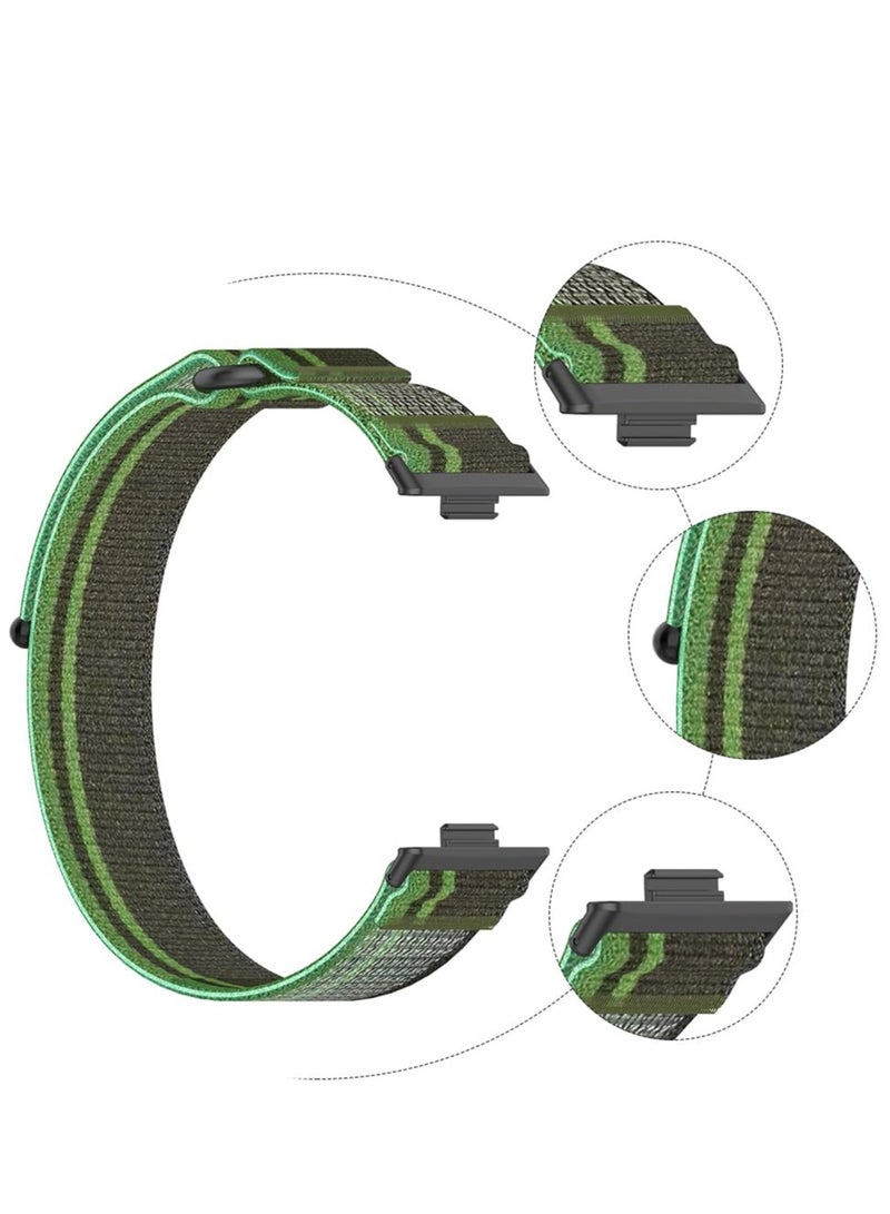 Nylon Strap Compatible with Huawei Watch Fit3 Soft Elastic Sport Strap for Huawei Watch Fit 3 Replacement Strap (DarkGreen)  - Image 4