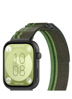 Generic Nylon Strap Compatible with Huawei Watch Fit3 Soft Elastic Sport Strap for Huawei Watch Fit 3 Replacement Strap (DarkGreen)  - Image 5