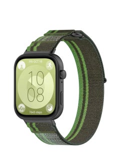 Generic Nylon Strap Compatible with Huawei Watch Fit3 Soft Elastic Sport Strap for Huawei Watch Fit 3 Replacement Strap (DarkGreen)  - Image 1