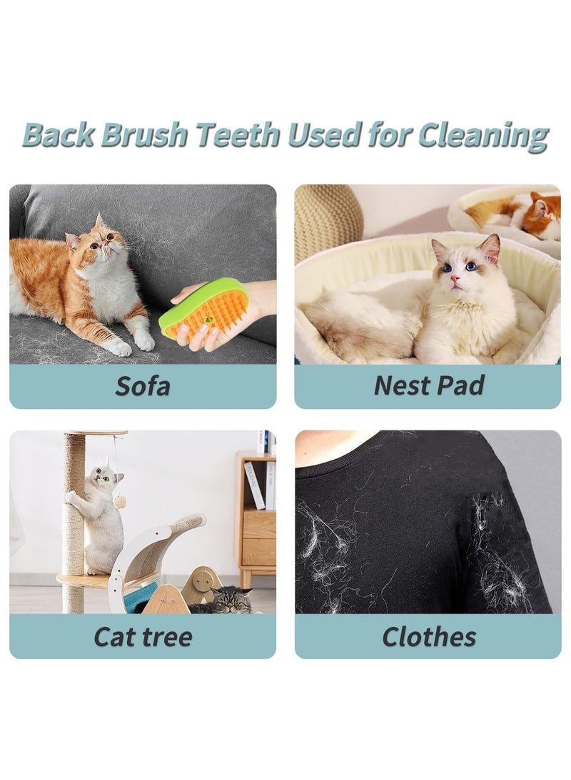 Loquat Cat Steamy Brush for Shedding and Grooming 3 in 1 Self Cleaning Pet Spray Comb for Cat and Dog Wet Cat Brush with Water Cat Sticky Brush for Massage and Removes Loose Fur - Image 2