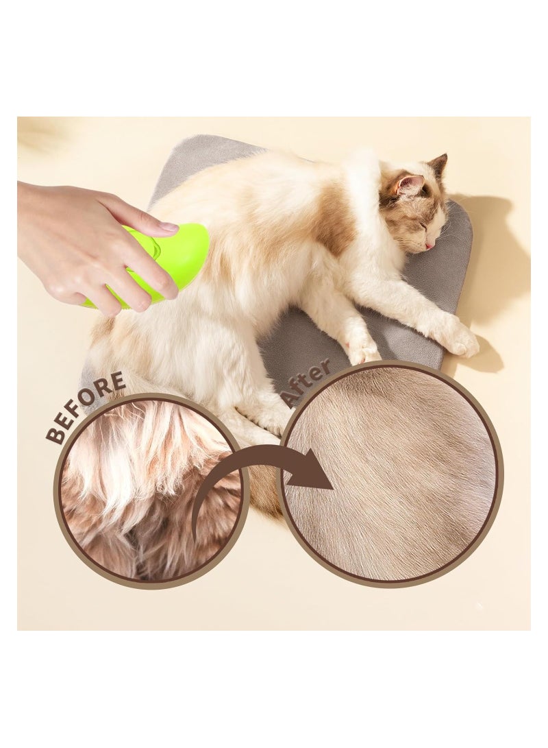 Loquat Cat Steamy Brush for Shedding and Grooming 3 in 1 Self Cleaning Pet Spray Comb for Cat and Dog Wet Cat Brush with Water Cat Sticky Brush for Massage and Removes Loose Fur - Image 3