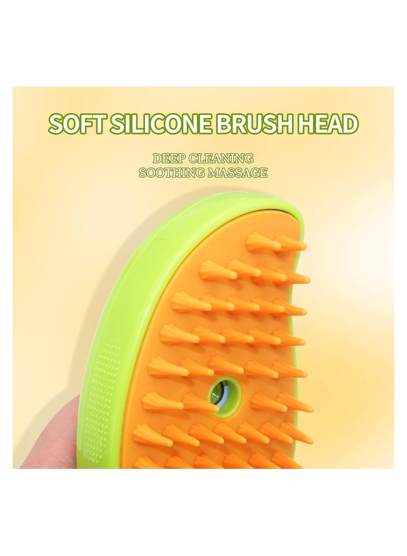 Loquat Cat Steamy Brush for Shedding and Grooming 3 in 1 Self Cleaning Pet Spray Comb for Cat and Dog Wet Cat Brush with Water Cat Sticky Brush for Massage and Removes Loose Fur - Image 4