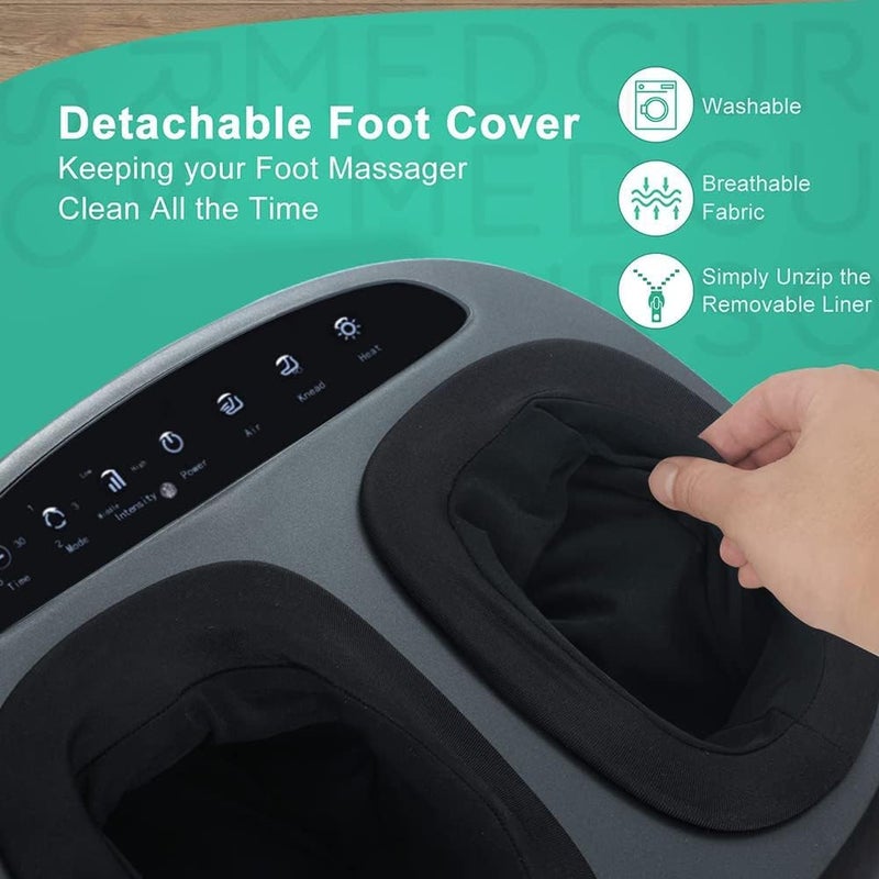 TDOO Foot Massager Machine With Heat/Remote, Deep-Kneading, Compression, Shiatsu, 3 Mode Settings & Adjustable Intensity, Feet Massager For Relieve Foot Pain From Plantar Fasciitis, Improve Circulation - Image 4