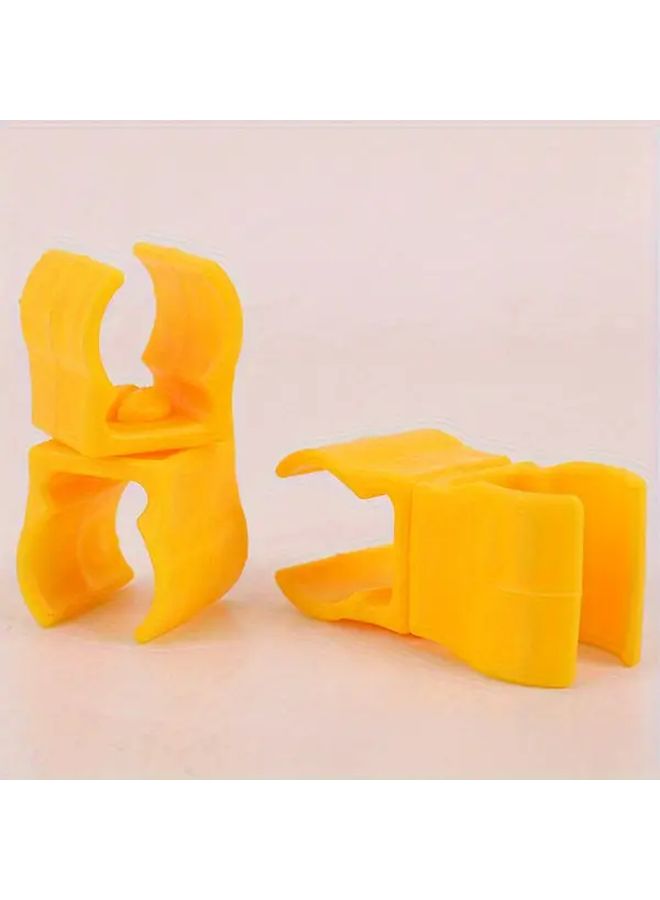 4 Heavy Duty PE Plastic Sign Pole Clamps Yellow Adjustable Metal Clips For Goalposts Field Markings And Sports Equipment Organization - Image 5