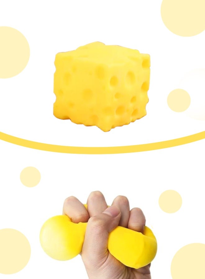 (Square)Cheese Squishy Cheese Stress Ball Squeezing Stress Relief Toy for Birthday Gifts, Partied, Decoration. - Image 5