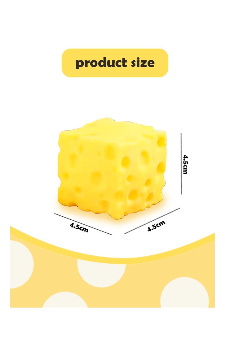(Square)Cheese Squishy Cheese Stress Ball Squeezing Stress Relief Toy for Birthday Gifts, Partied, Decoration. - Image 3