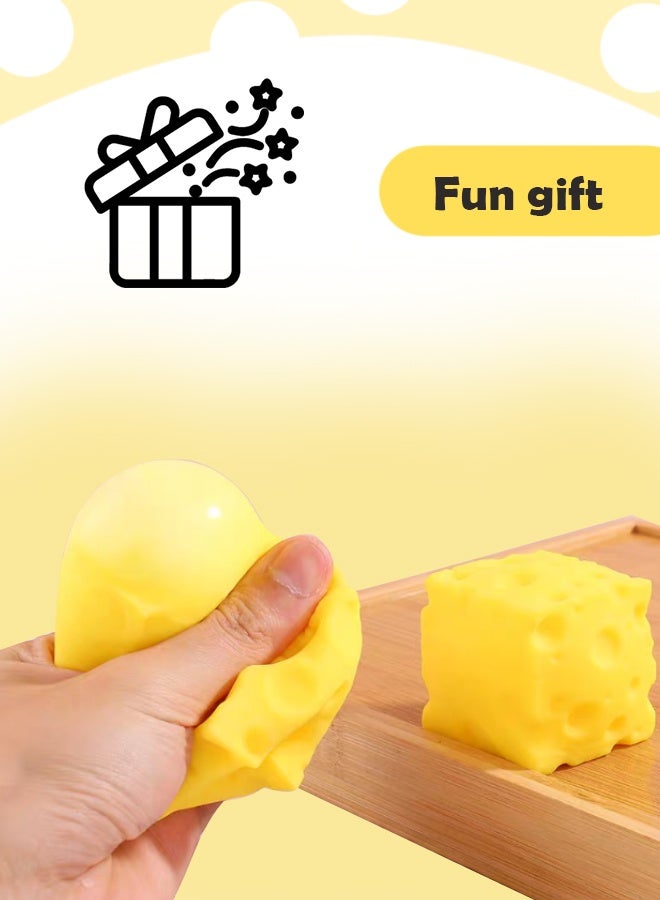 (Square)Cheese Squishy Cheese Stress Ball Squeezing Stress Relief Toy for Birthday Gifts, Partied, Decoration. - Image 4