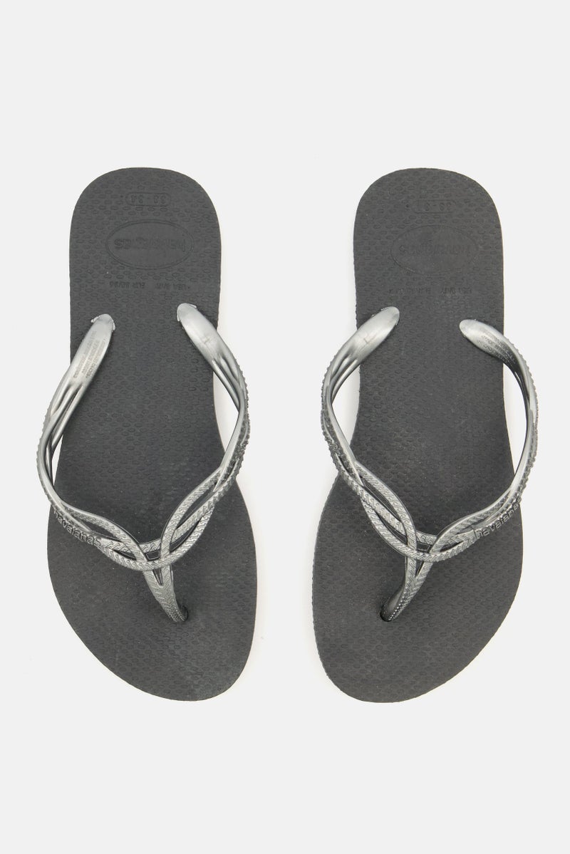 Havaianas Kids Girl Slip On Casual Slipper, Grey - Image 3