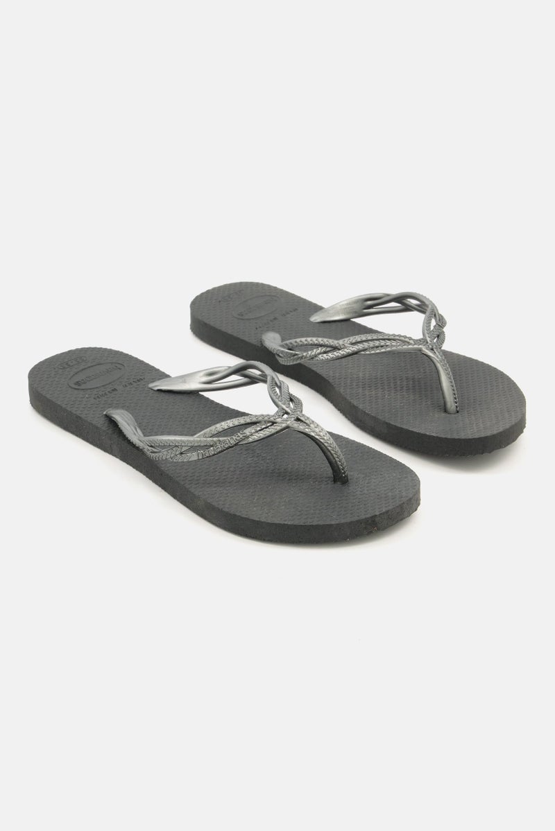 Havaianas Kids Girl Slip On Casual Slipper, Grey - Image 1