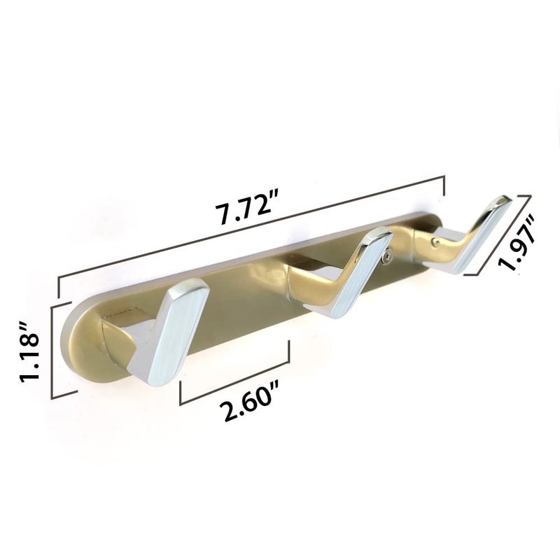 BTL 3 Peg Clothes Hanger for Wall Behind Door SSCPTwo Tone Finish Pack of 1 Piece BHK1R3SSCP SSCPTwo Tone - Image 5