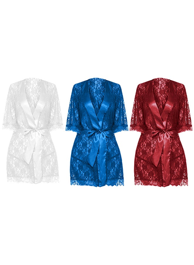 MARGOUN 3 Pack Women Large Size Soft Robes  /L(bust 88-92/waist 72-76/hip 96-100) - Image 3