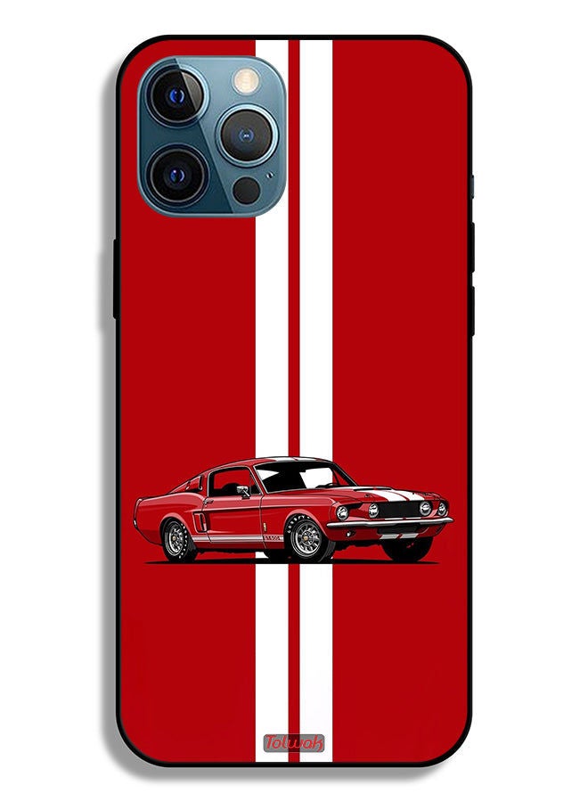 Tolwak Apple iPhone 12 Pro Max Protective Case Vintage Car Abstract Art  - Image 2