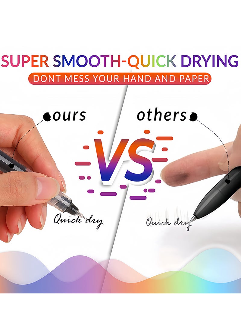 24-Piece pens liquid ink rollerball pens fine tip colored rollerball pens smooth writing multiple colors journal supplies sketch notes drawing office art back to school - view 4