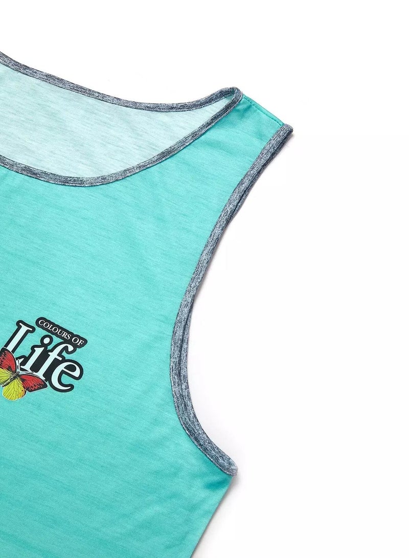 Men Letter Graphic Tank Top & Shorts - Image 4