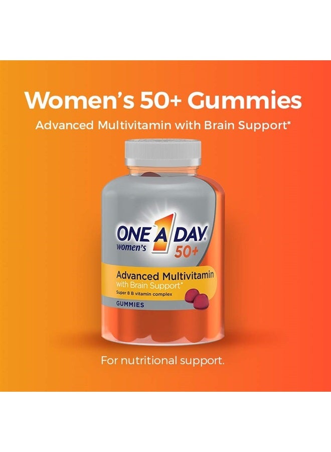 ONE A DAY حبوب ون في اليوم للنساء 50+، متعددة الفيتامينات المتقدمة للنساء، فيتامينات لدعم الدماغ ودعم المناعة، متعددة الفيتامينات مع مركب فيتامين ب 8 الفائق، 110 حبة - Image 4