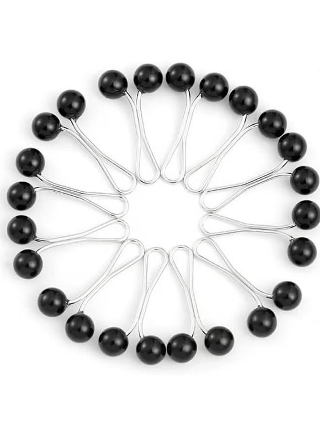 Goodearn Women's Brooch U Shape Turban Clip Faux Pearl Scarf Needleless Scarf Clip, Women's Shawl and Turban Brooch 12 Pieces Black  - Image 2
