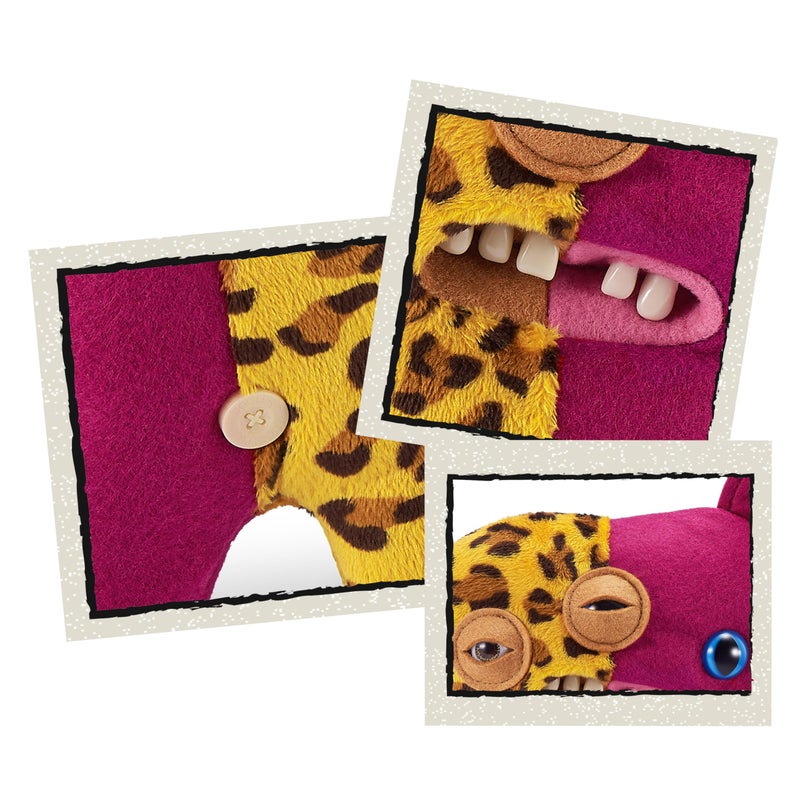 Fuggler Misfit Monsters Series 1 9" by ZURU Funny Ugly Monster Plush Toy (Annoyed-o - Leopard & Burgandy) - Image 3
