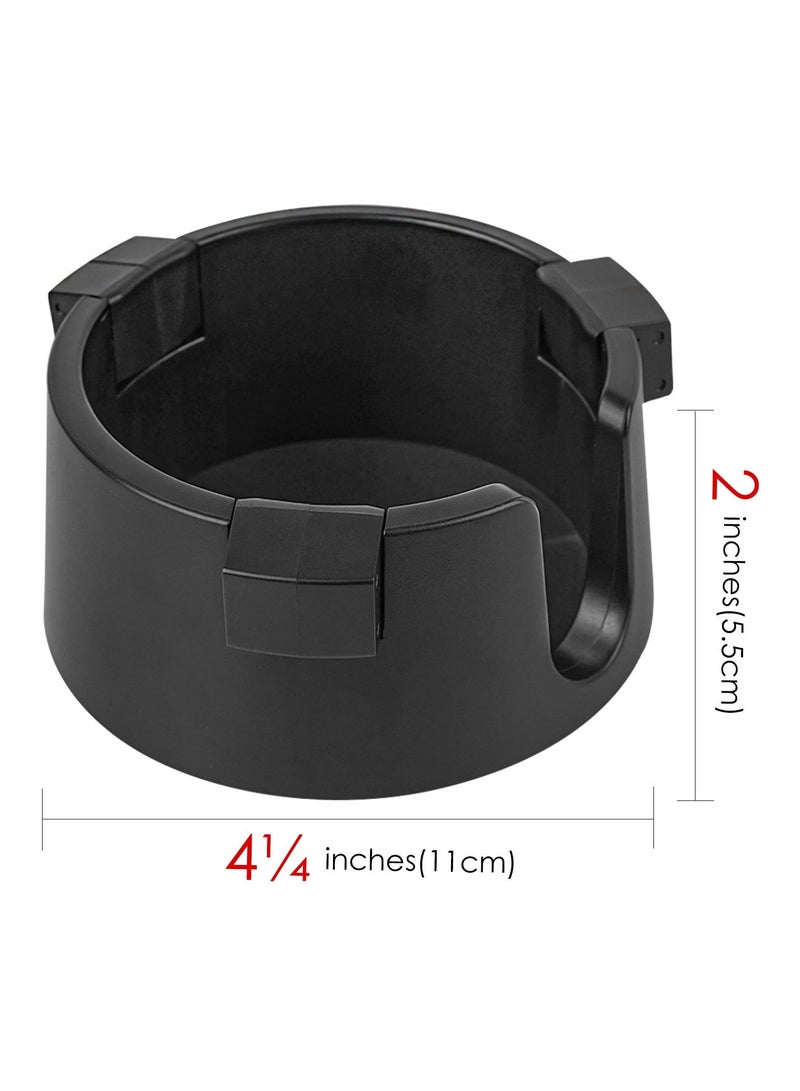 Anti Spill Cup Holder Adjustable Inner Diameter Drink Coaster with Sticker Adjustable Desk Cup Holder with Tacky Base Ideal for for Table Desk RV Boats Home Office and Outdoors Black - Image 5