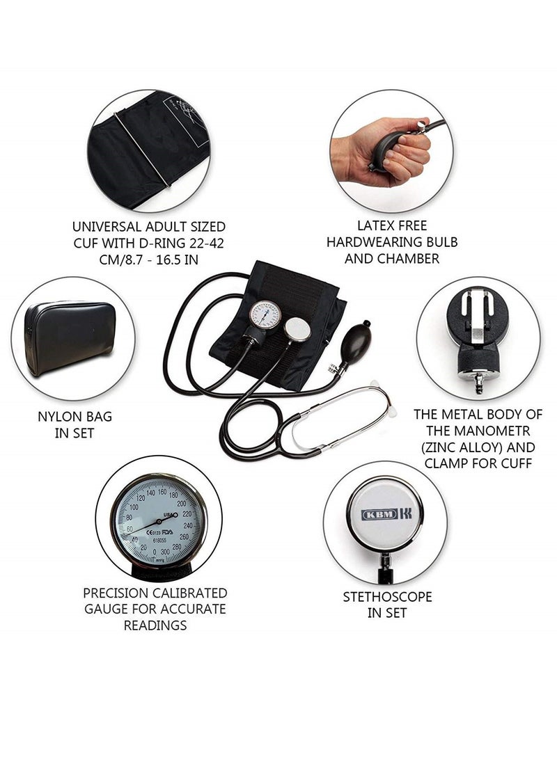 KBM Pneumatic Blood Pressure Monitor With Stethoscope KBM SA-701 - Image 4