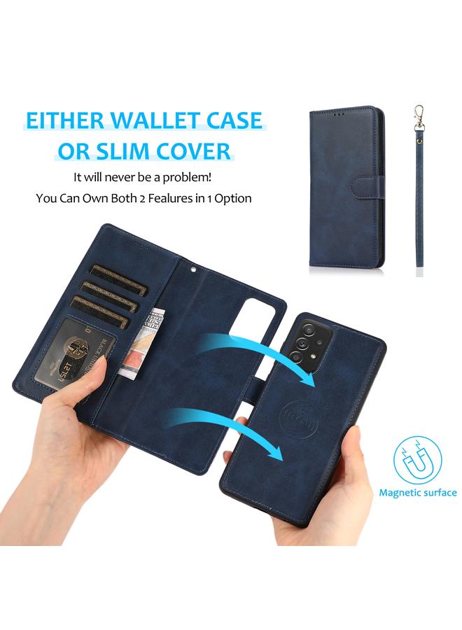 إيروريكس جراب لهاتف Samsung Galaxy A13 4G من جلد العجل 2 في 1 قابل للفصل بغطاء خلفي مغناطيسي وغطاء جلدي - Image 4