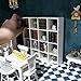 Cutemini Miniature Furniture Storage Rack 112 Dollhouse Furniture 16 Grid Shelf Bookshelf Display Shelf Wall Rack Stand Mini House Scene Decoration White - Image 4