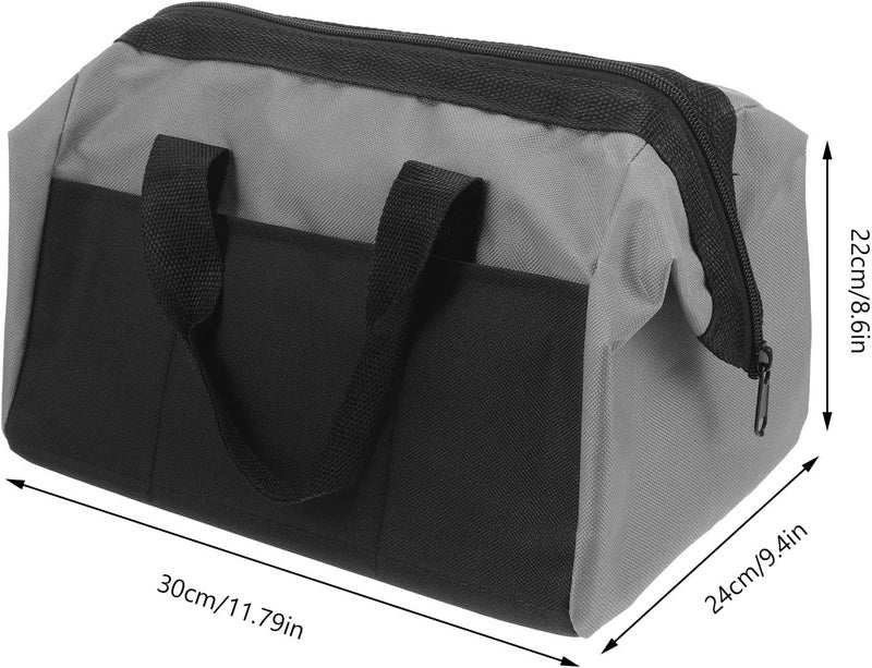 12-inch Multi-function Electrician Tool Tote Bag Large Capacity Sturdy Tool Storage Pouch for Home Maintenance and Carpentry - Image 2