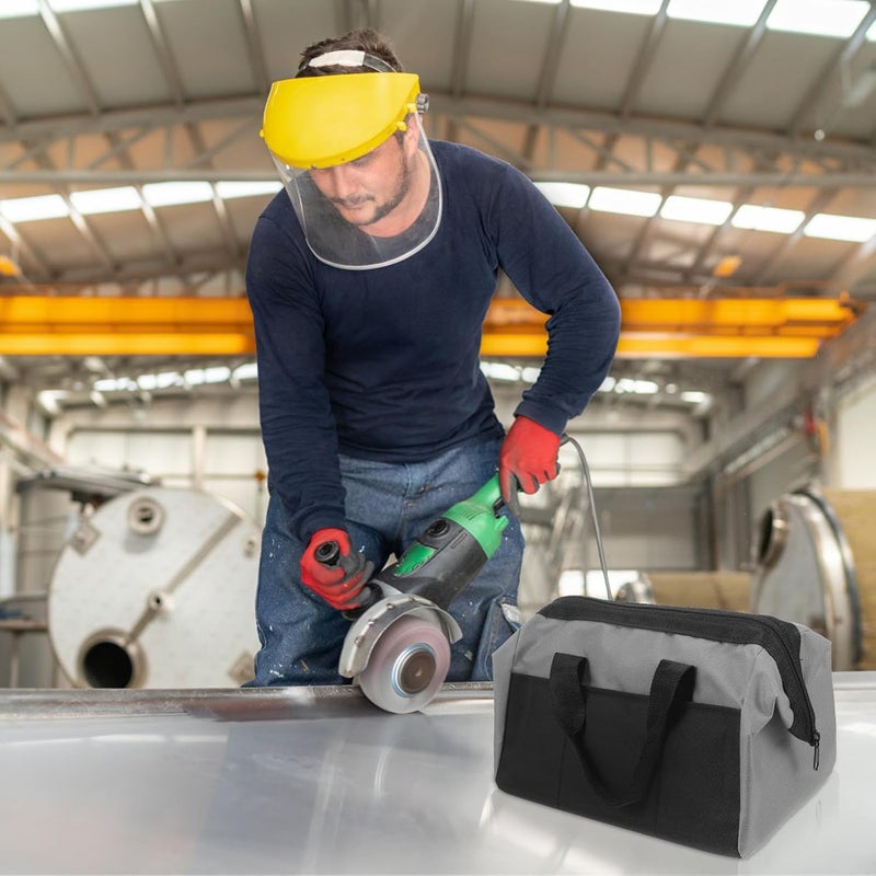 12-inch Multi-function Electrician Tool Tote Bag Large Capacity Sturdy Tool Storage Pouch for Home Maintenance and Carpentry - Image 5