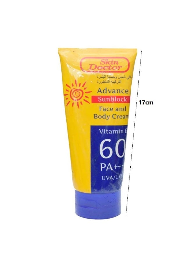 Skin Doctor Face & Body Sunblock Cream with Vitamin E, SPF 60 PA+++, 150g - Image 4