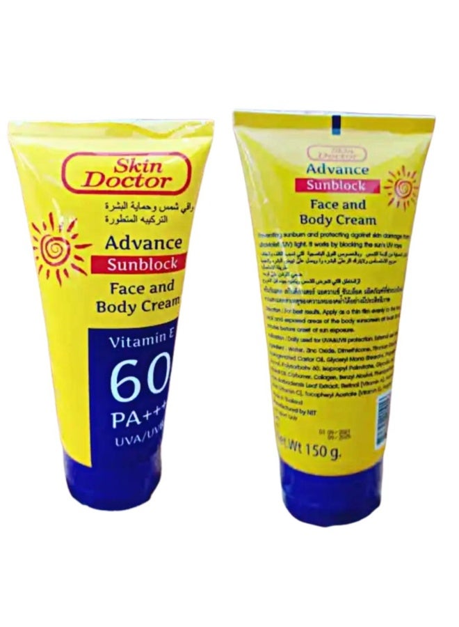 Skin Doctor Face & Body Sunblock Cream with Vitamin E, SPF 60 PA+++, 150g - Image 5
