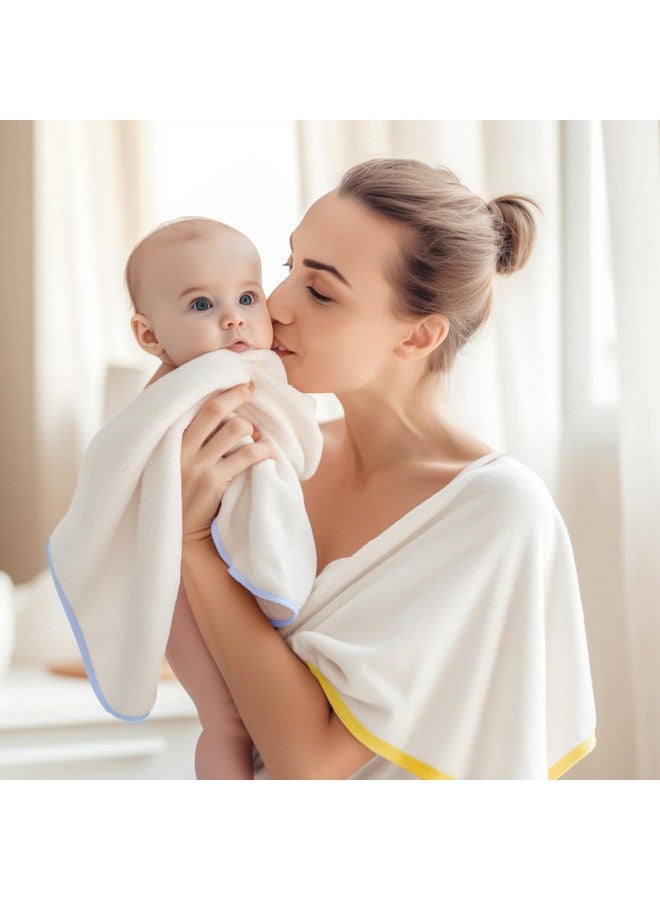 POLYTE Hypoallergenic Gentle Microfiber Baby Washcloth, 10 x 10 in, 6 Pack (White) - Image 2