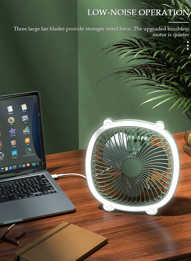 DUNISO Air Circulator Fan with light Small Quiet Turbo Force Desk Fans with Base-Mounted Controls 3 Speed Cooling Fan Floor Fan Wall Mounted Fan for Whole Room Home Bedroom Office - Image 2