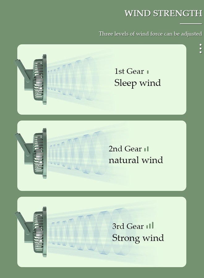 DUNISO Air Circulator Fan with light Small Quiet Turbo Force Desk Fans with Base-Mounted Controls 3 Speed Cooling Fan Floor Fan Wall Mounted Fan for Whole Room Home Bedroom Office - Image 4