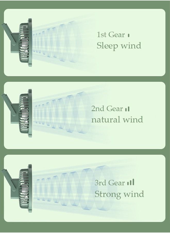DUNISO Air Circulator Fan with light Small Quiet Turbo Force Desk Fans with Base-Mounted Controls 3 Speed Cooling Fan Floor Fan Wall Mounted Fan for Whole Room Home Bedroom Office  - Image 5