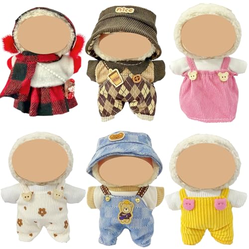 Ezcora Clothes for Doll 6 Pack Doll Outfits for 17cm Doll Perfect for Play and Display Accessories for Dolls Collectors No Dolls Set 8 - Image 1