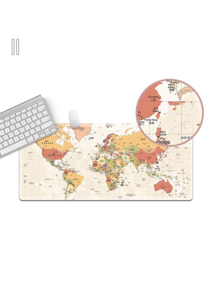 Generic Large Computer Keyboard Pad Chinese Style Retro Game E-sports Office Desk Pad Creative Game Mouse Pad Wholesale-Colour:Length/width/thickness: 300*800*3mm-Pattern:Yellow Map English Version  - Image 5